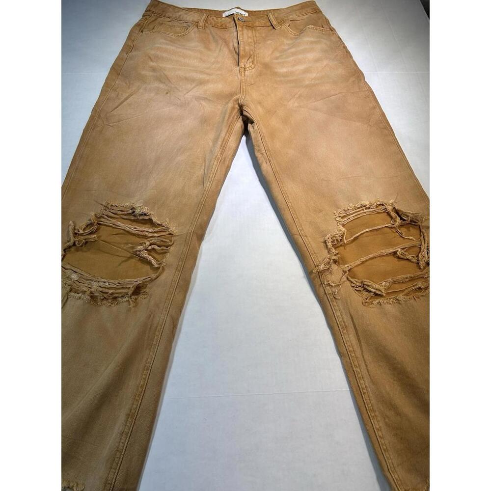 Vervet Raw Hem High Rise Denim Distressed Jeans Kiss Of California Olive Size 29